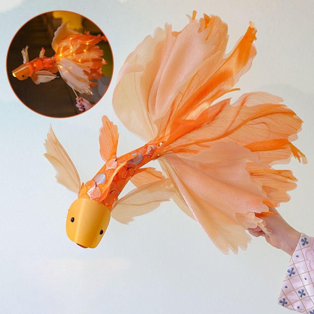DIY Mid-Autumn Festival Koi Lantern Chinese Traditional Glowing Handheld Glowing Lantern Flexible Fish Body