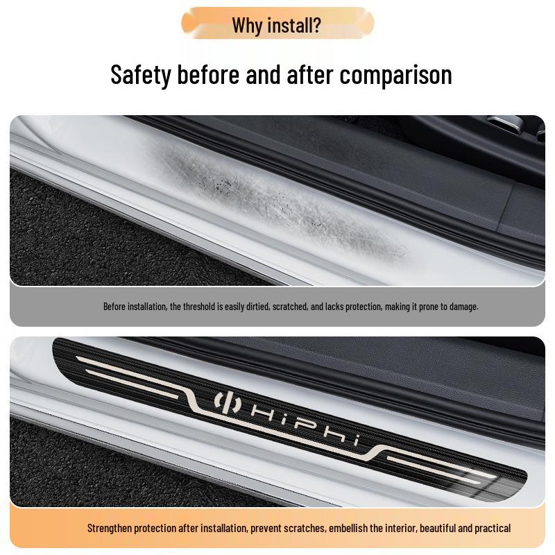 HiPhi Y X Z Interior Welcome Pedal Sill Strip for Car Modification