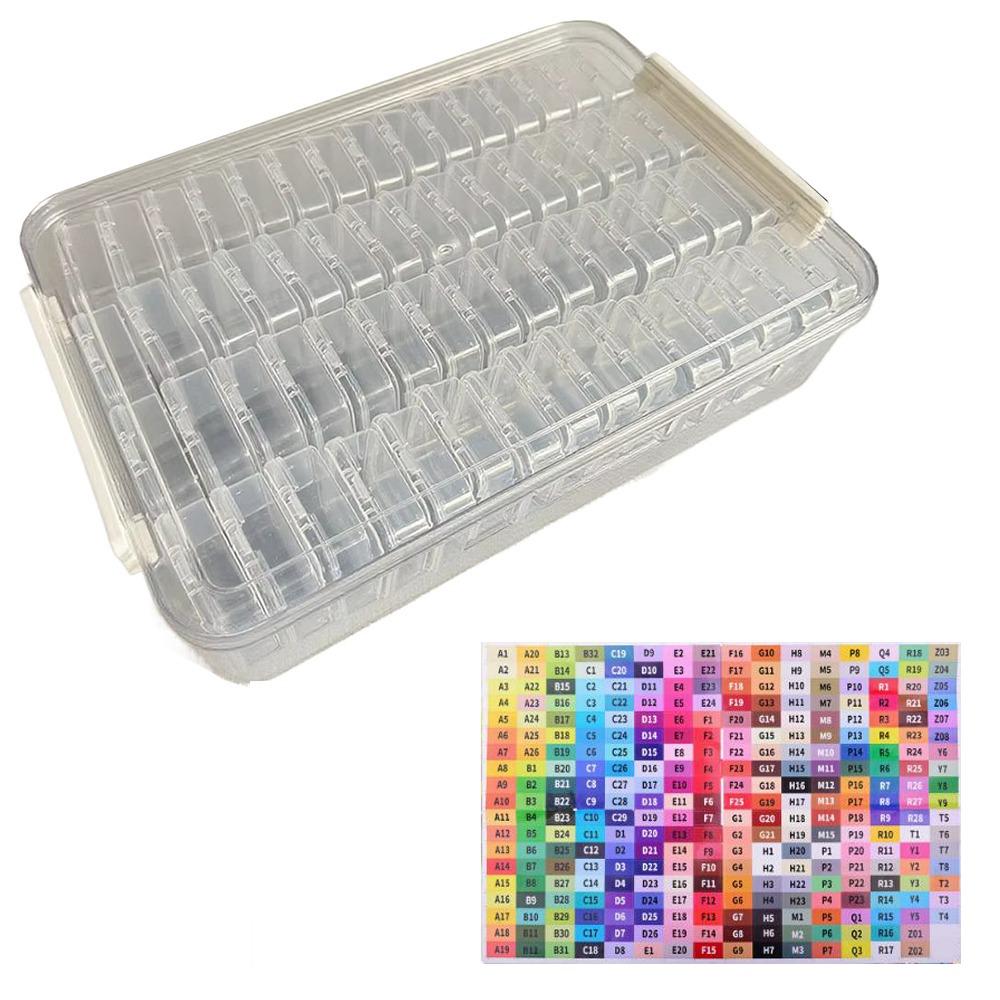 Large Capacity Fuse Beads Organizer Clip Closure with Cover Bean Storage Box Waterproof Space Saving Jewelry Container