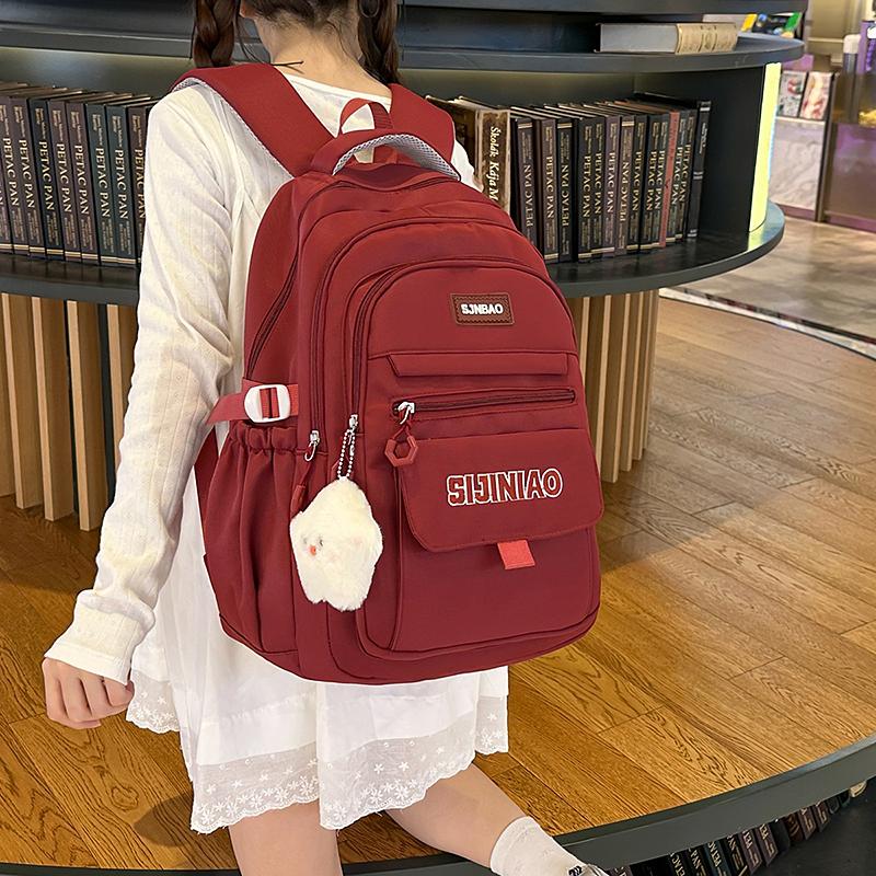 Student Letter Schoolbag Girls Large Capacity Backpack
