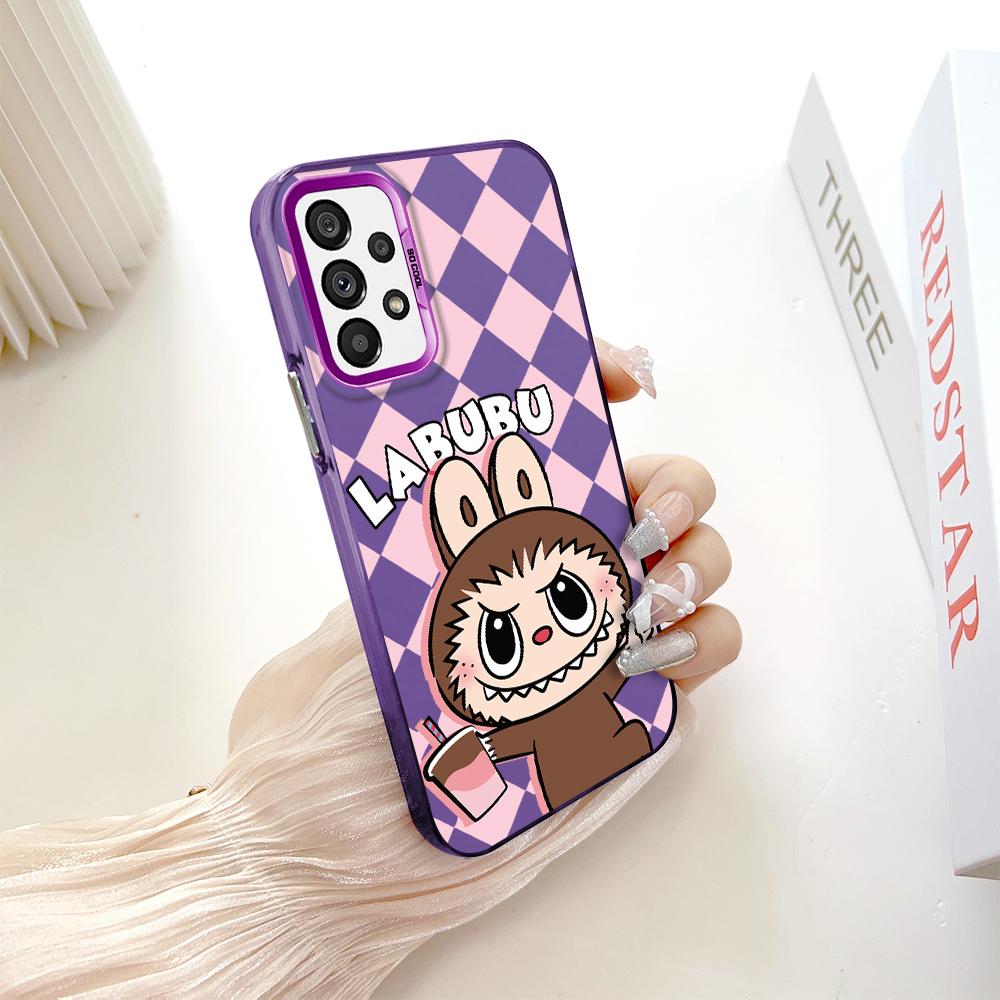 Painted Pattern Colorful Sliver Double Sided Hard Shell Shockproof Anti-fall Phone Casing for Samsung