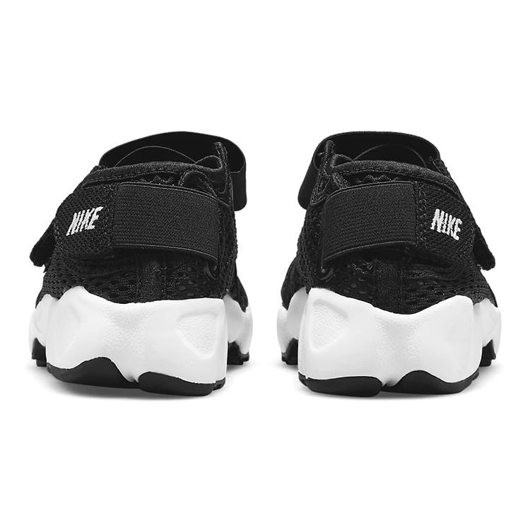 New Nike Air Rift Slip Resistant Cushioning Abrasion Resistant Breathable Low Top Running Shoes Black White Kids'