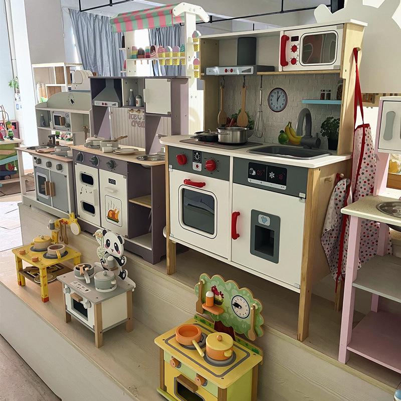 

Wooden Children s Kitchen Toy Set: Pretend Play Cooking Stove & Utensils Gift