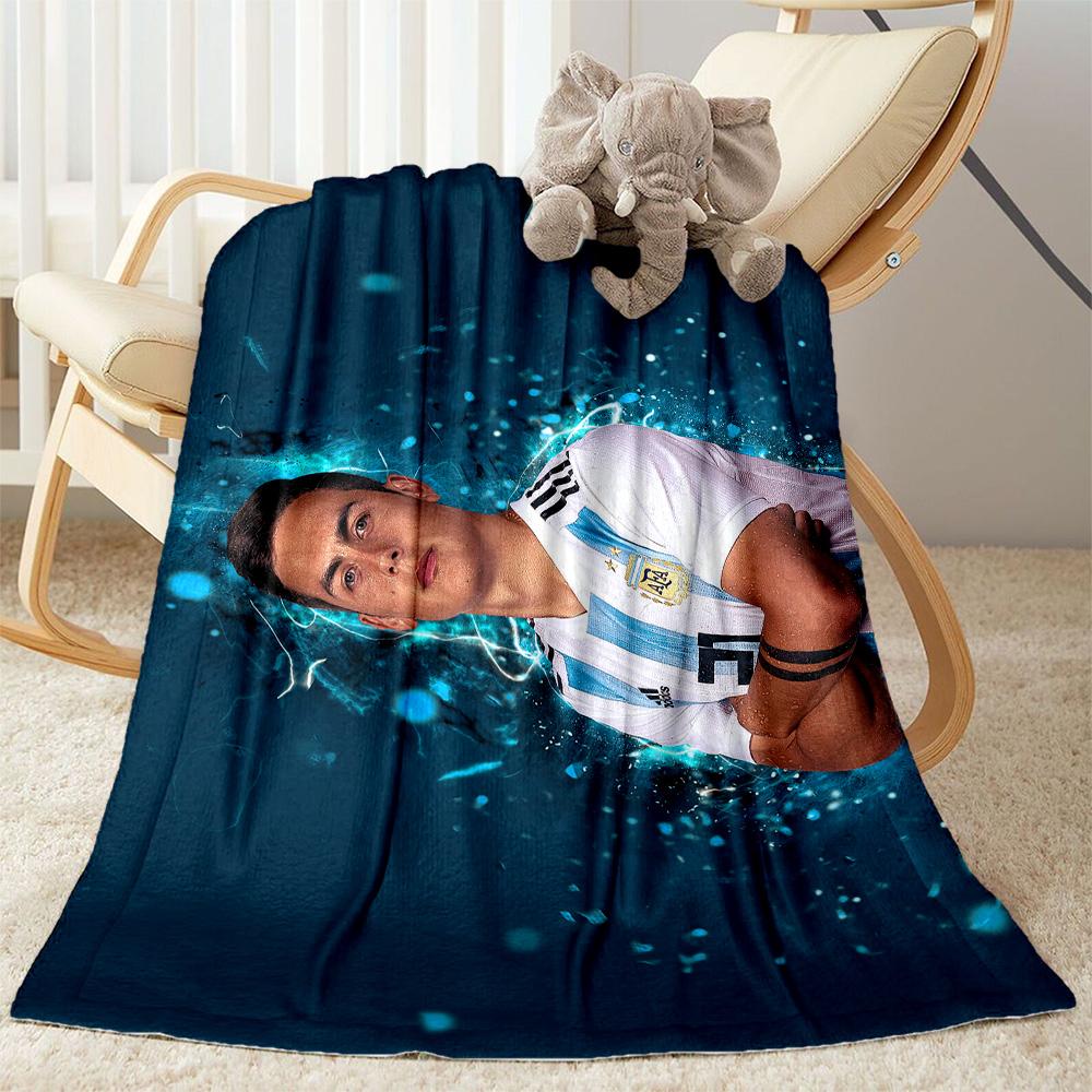Dynamic Soccer Celebration Blanket Comfortable Perfect for Bedding Sofa Office All-Season Use Modern Best Holiday Gift for Friends Family