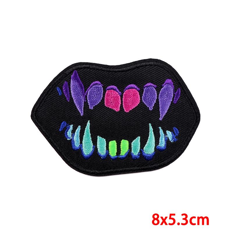 Punk /Horror Movies Embroidered Patches Iron On Patches For Clothing Dinosaur Patch Jackets Jeans Sew Embroidery Stickers Diy 