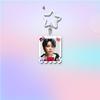 7pcs BTS Cute  Stamp Style Keychain, Bangtan Boys Photo Keyring with Star Clasp, Kpop ARMY Fans Bag Charm