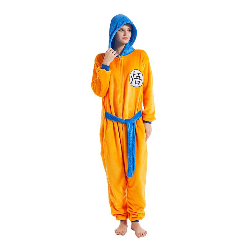 Women's Winter Robe Cartoon Animal Onesie Flannel Pajamas Zipper Loungewear Hooded Homewear