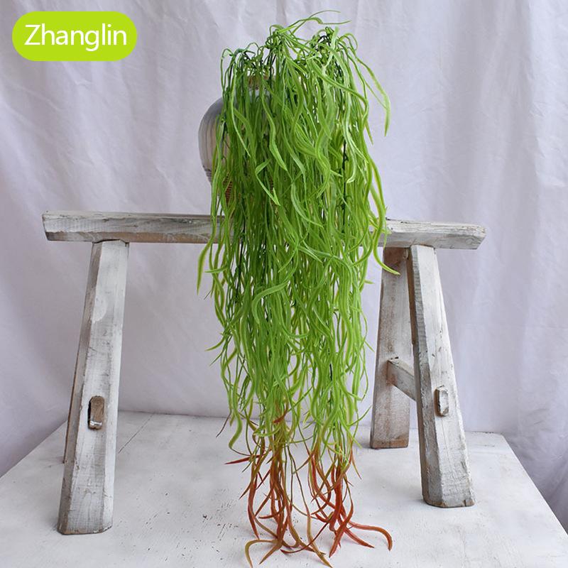 

90см искусственное растение зеленая стена лиана морская водоросль водное растение пучок дом ванная комната комната балкон уличная декорация искусственный цветок плющ