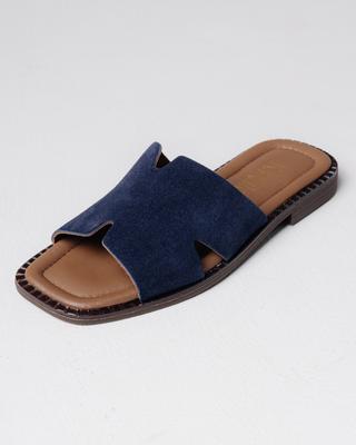 Women's Slippers 35410 36 Blue Suede