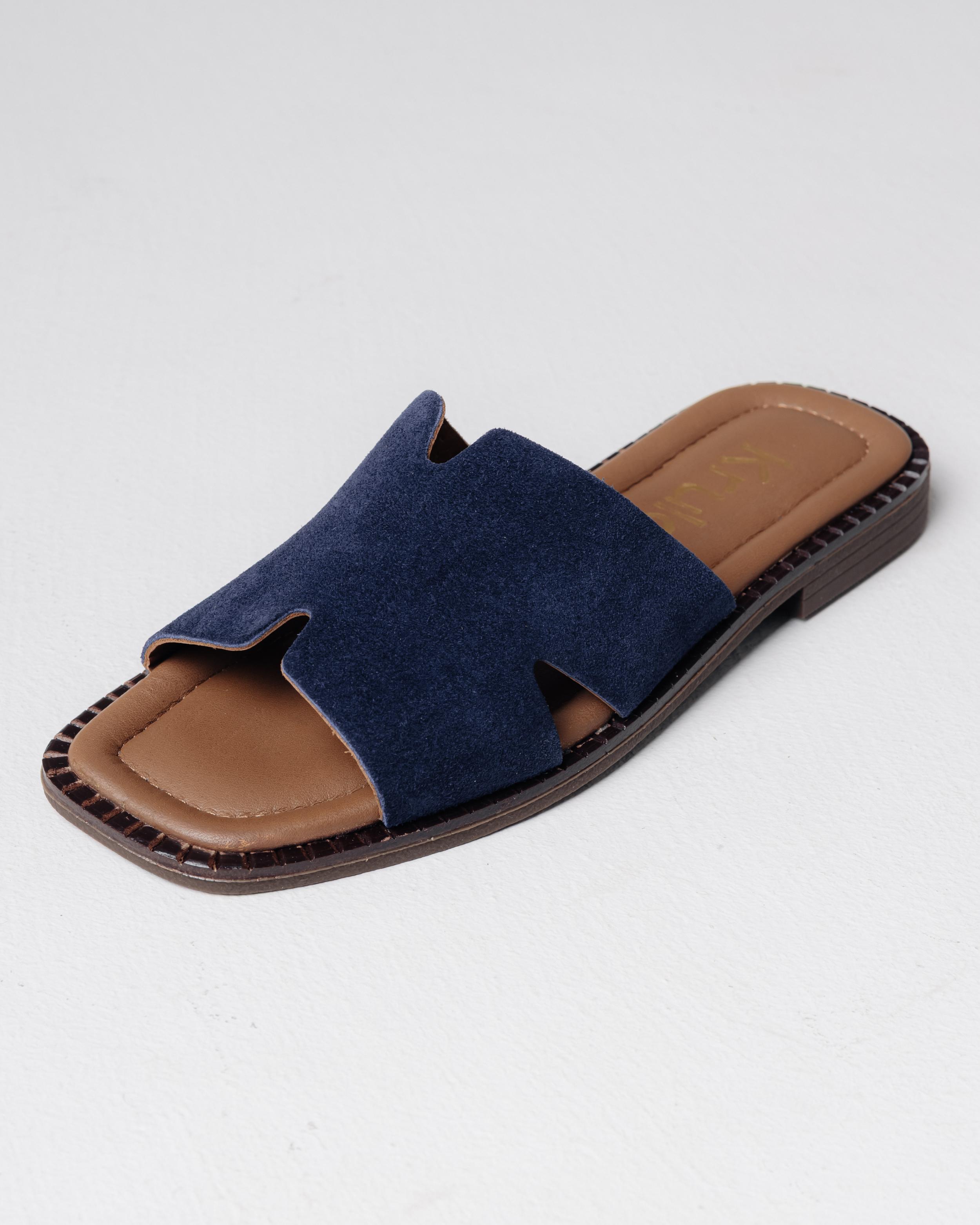 

Women s slippers Krula 35410 36 blue suede 41 синій