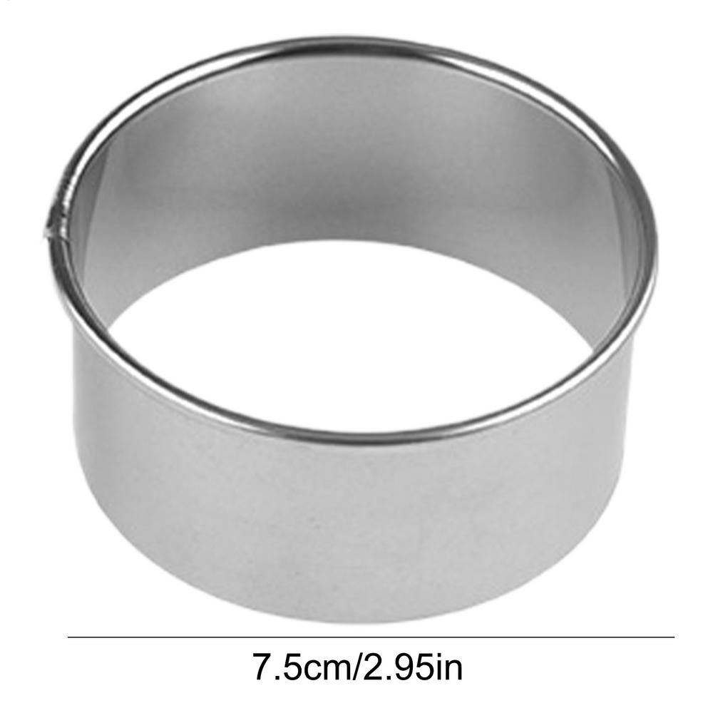 Round Mousse Mold Stainless Steel Reusable Biscuits Cookie Cutter DIY Pastry Baking Circle Ring Mold Baking Tool Bakeware