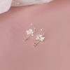 925 Silver Needle Lotus flower Short Tassel Bead Screw Plant Stud Earrings For Women Cute Fine Jewelry Trendy Accessories