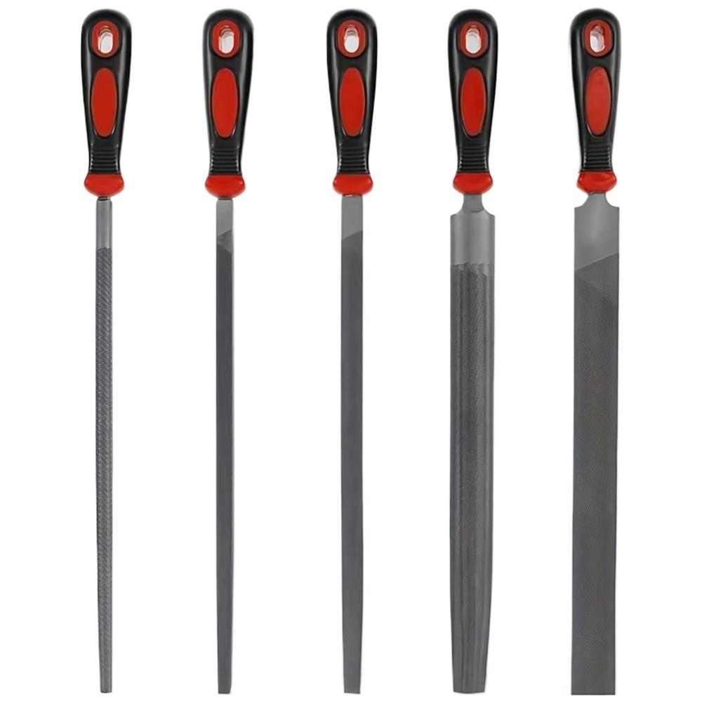 Premium Needle File Set High-Carbon Steel Files with Non-Slip Ergonomic Handles for Precise Filing on Wood Plastic Model Tool