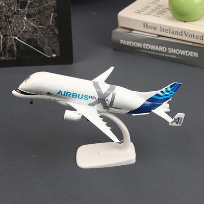 Avión de Transporte Ballena Blanca de 20 cm A300-600 Modelo de Avión de Beluga Airlines Transporte Beluga Aleación Fundida Avión Modelo de Juguete