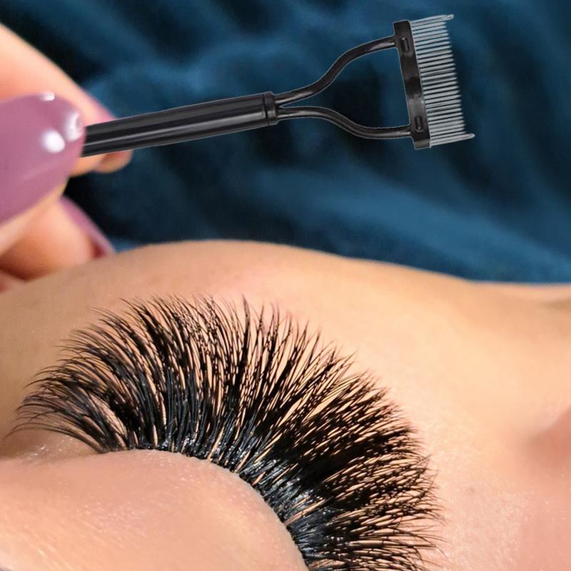 New Eyelash Separator Metal Teeth Straight Eyelash Curler Beauty Makeup Stainless Eyelash Brush Comb Mascara Curl Makeup Tool