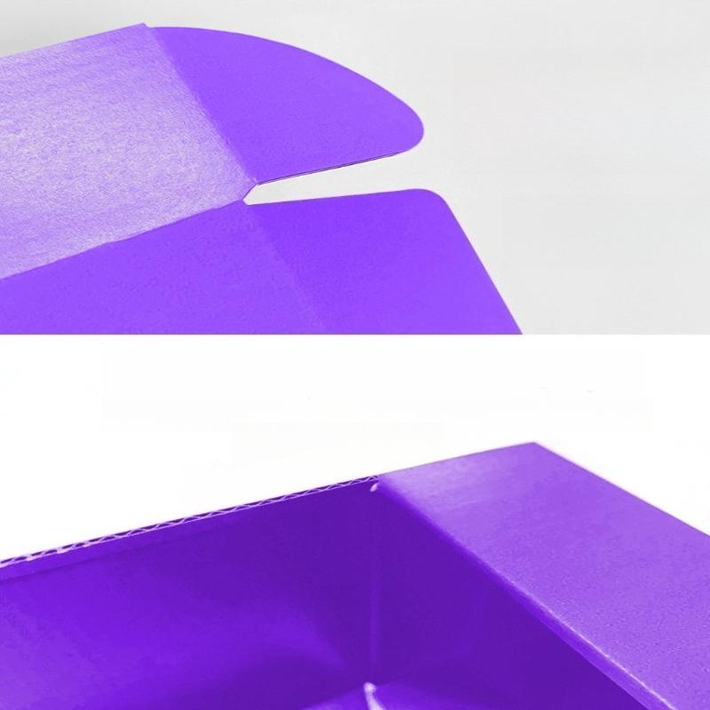 Purple Thick Multi-functional Folding Box Handicraft Makeup and Skincare Fragile Packaging Boxes Anti Drop Wrapping Case for Express Transportation