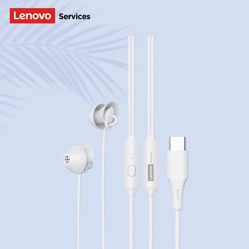 NEW Lenovo Y107 Wired ASMR Sleep Earphones 3.5mm In-Ear Wired Invisible Earphones Soft Silicone Comfort Wearing Earbuds With Mic