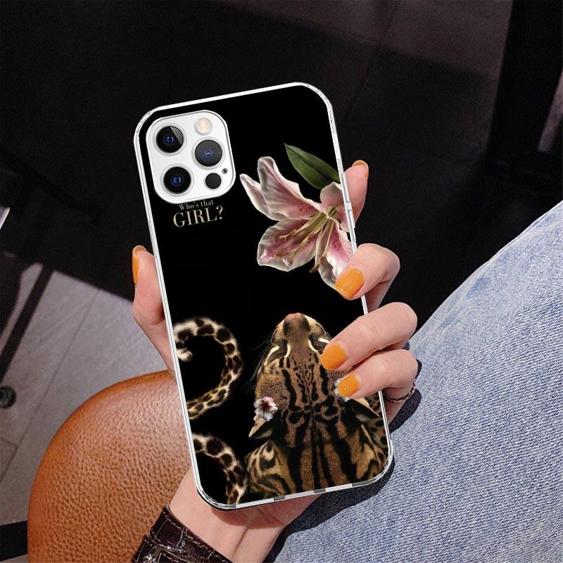 Rosa Leopardenmuster Handyhülle Für iPhone 13 12 Mini 11 Pro Max XS XR X SE 7 8 Plus 5S 5 6S 6 Geschenk Druckabdeckung Fundas