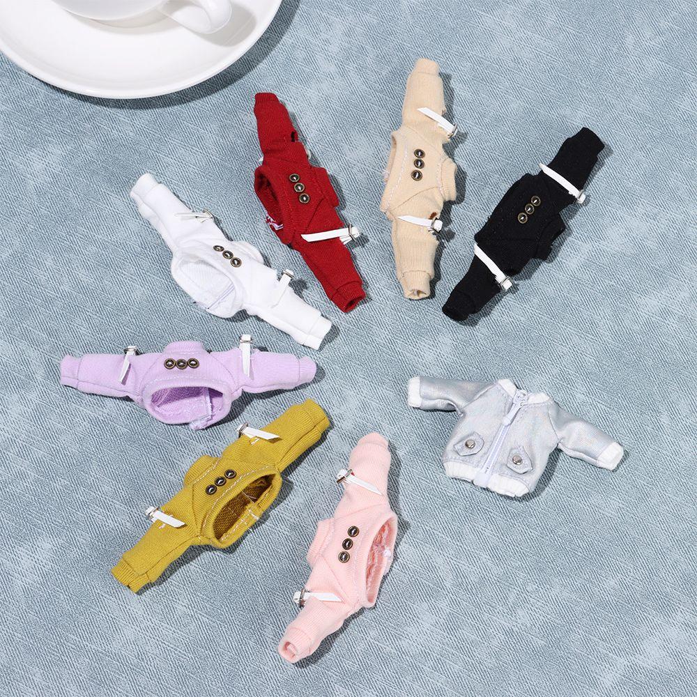 Kids Gift Toys Clothes Accessories PU Leather Jackets Doll Jeans Fashion Ripped Pants Hoodies