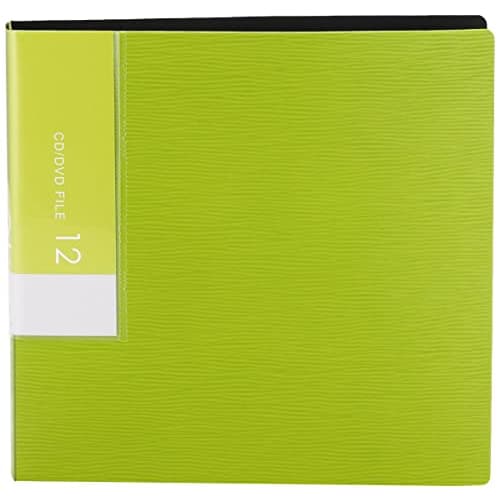 BUFFALO CD&DVD File Case Book Type 12 Disc Storage Green BSCD01F12GR