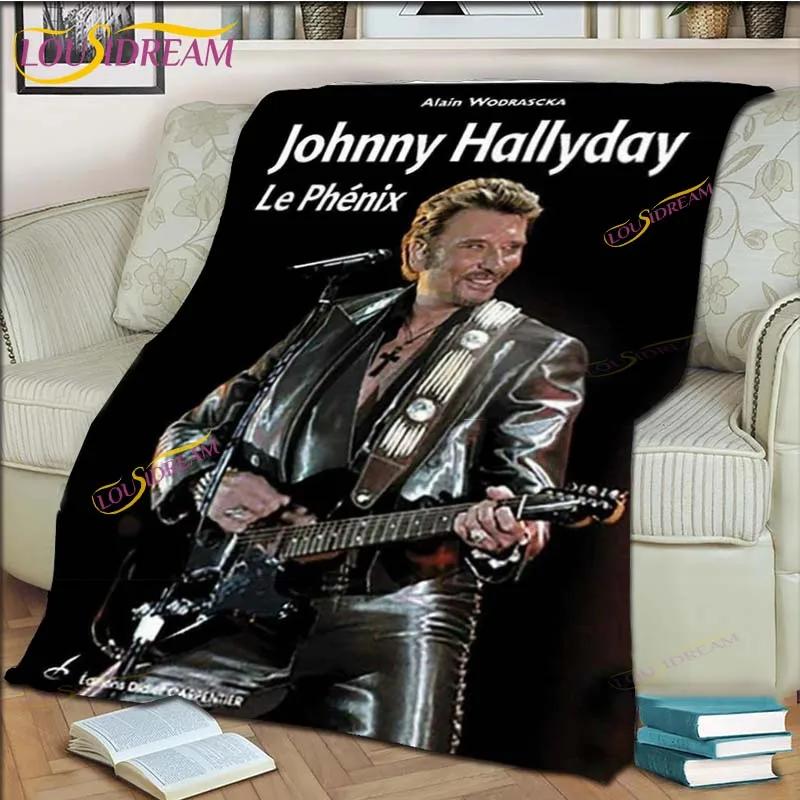 Johnny Hallyday Warm Plush Flannel Blanket Throw Blanket for Living Room Bedroom Bed Sofa Picnic
