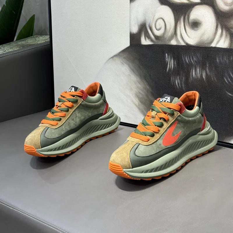 Spring Fashion Brand Mens Chunky Sneakers 2024 Design Luxury Trainers Men Platform Shoes Outdoor Streetwear Casual Sneakers Men