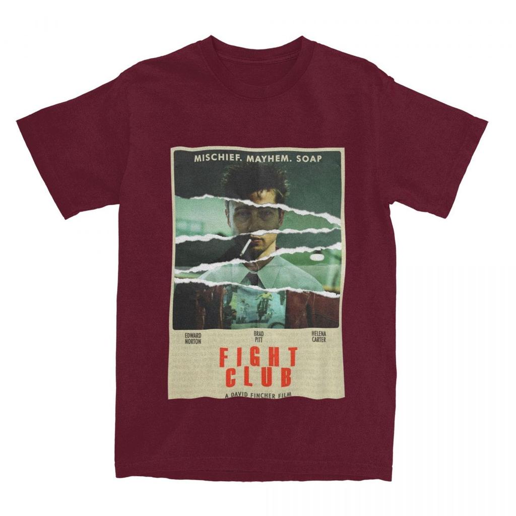 Fight Club Plakát Tričko Oblečení pro Unisex Ženy Čistá Bavlna Ležérní Klasické Filmové Tričko S Krátkým Rukávem Oblečení Nápad na Dárek