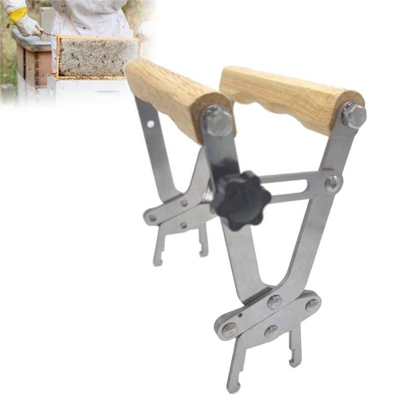ABKP-Beekeeper Tools- Wooden Handle Hive Lift Bee Capture Gripper Grip, Frame Grip Holder For Beekeeping