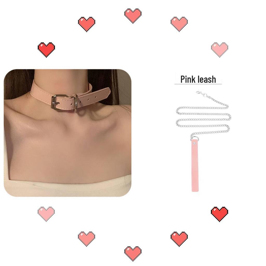 Unisex Leather Punk Chain Choker Necklace: Edgy, High-End Design