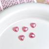 Hot Selling Resin Big and Small Love Heart Nail Art Jewelry Pink White Glossy Pearlescent Diy Nail Accessories