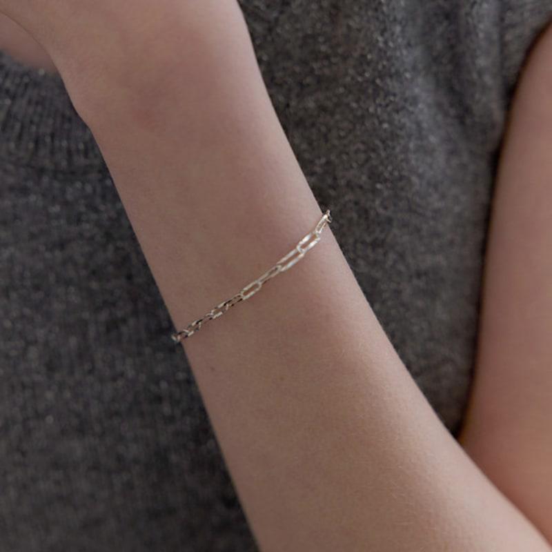 Lewe Shiny cutting link chain bracelet