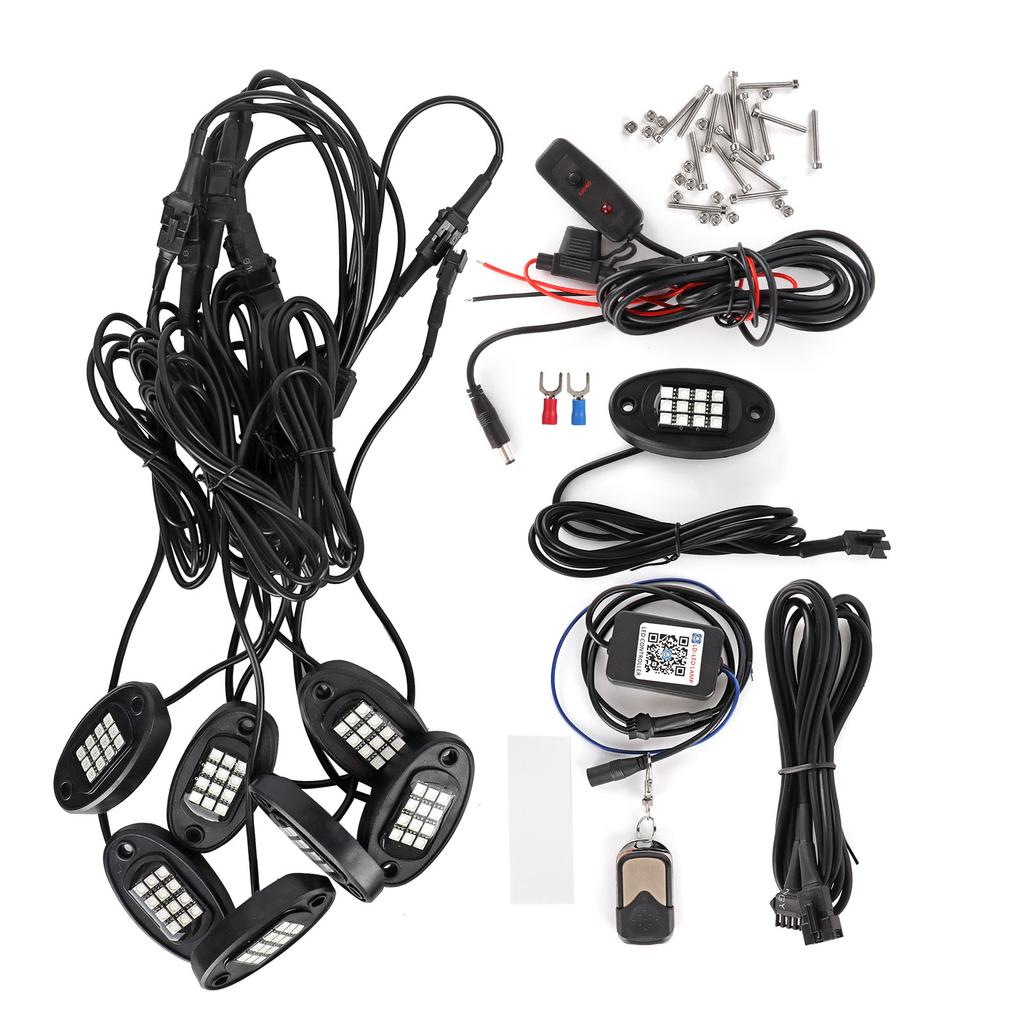 LED Rock Light Kits 8 Pods für Truck UTV ATV mit Dimmerschalter