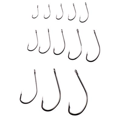 High Carbon Big Long Shank Flattened Sharped Fishhooks Barbed Fishing Hooks Off-set Fishing Hook