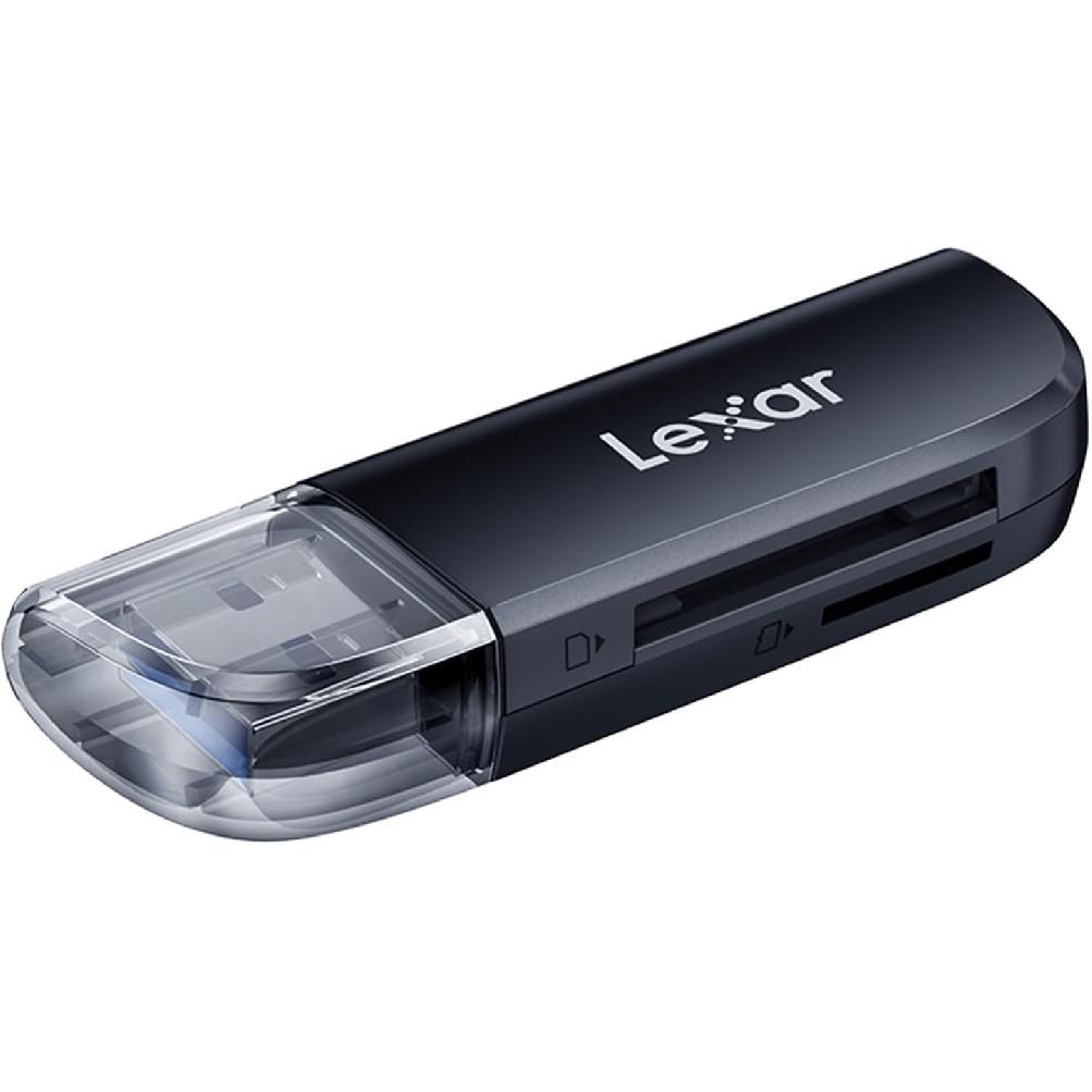 Lexar Dual Slot USB-A Reader, USB 3.2 Gen 1 Up To 104MB/s, USB-A for SD/MicroSD/SDHC/SDXC Camera Card Reader Adapter, OTG MicroSD Card Reader for