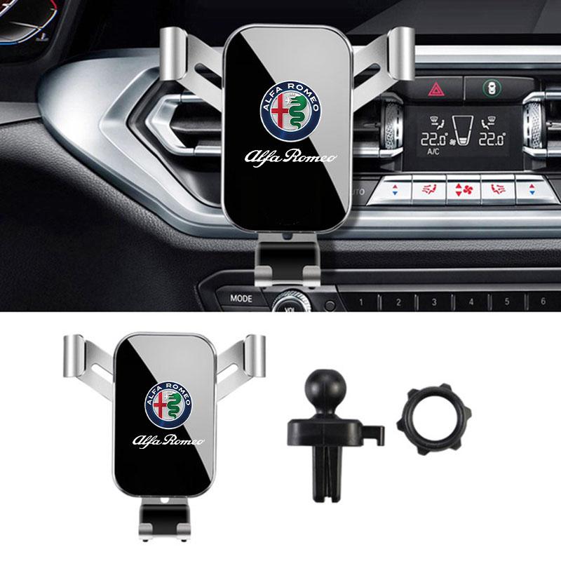 

Car Air Vent Clip Mount Gravity Phone Holder Smartphone GPS Bracket For Alfa Romeo giulia stelvio giulietta 159 147 Accessories