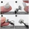 50Pcs 10 Mm Self-Adhesive Replaceable Sponge Buffing Pads Stainless Steel Disk For Pedicure Polish Accessories