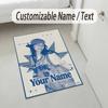 Personalized Crystal Velvet Carpet,Billie Eilish Custom Printed Name, Plush Area Rug For Home Indoor Decor