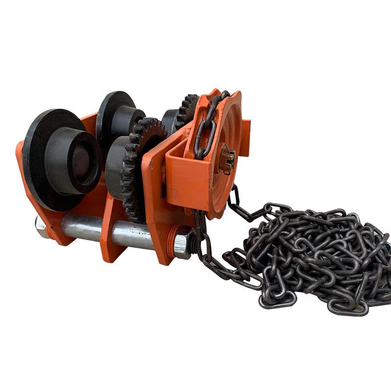 Manual and Electric Chain Hoist Trolley - 0.5T/1T/2T Capacity Monorail I-Beam Carrier