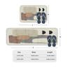 Nordic Morandi Thickened Flannel Kitchen Carpet 50x80cm+50x160cm Rugs for Kitchen Laundry Room Bedroom Bedside and Doorway for Home Decoration