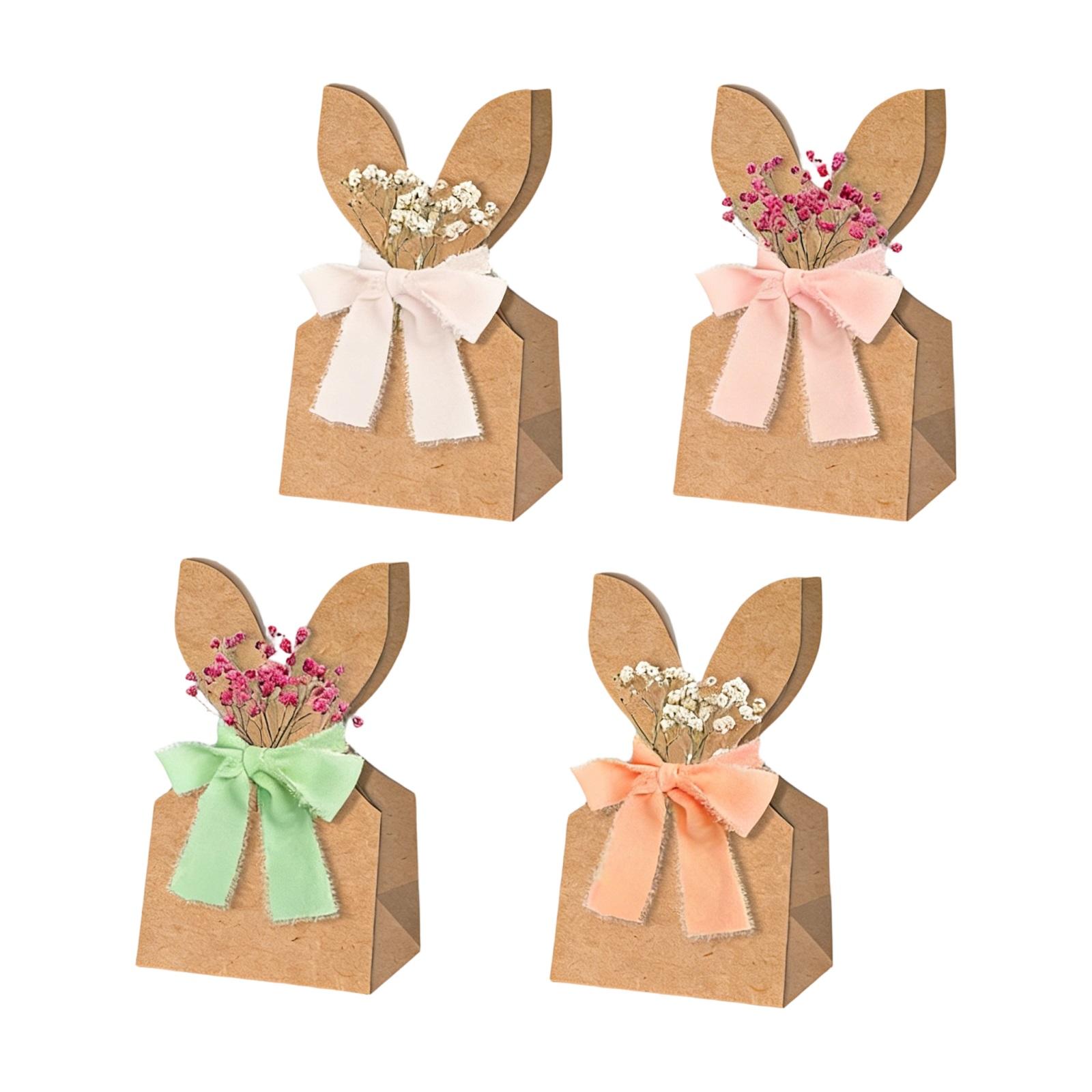 

Kraft Easter Bunny Bag - Brown Paper Party Bags With Ear Handles, Fillable Gift Sacks For Candy, Sweets & Small Surprises One Size