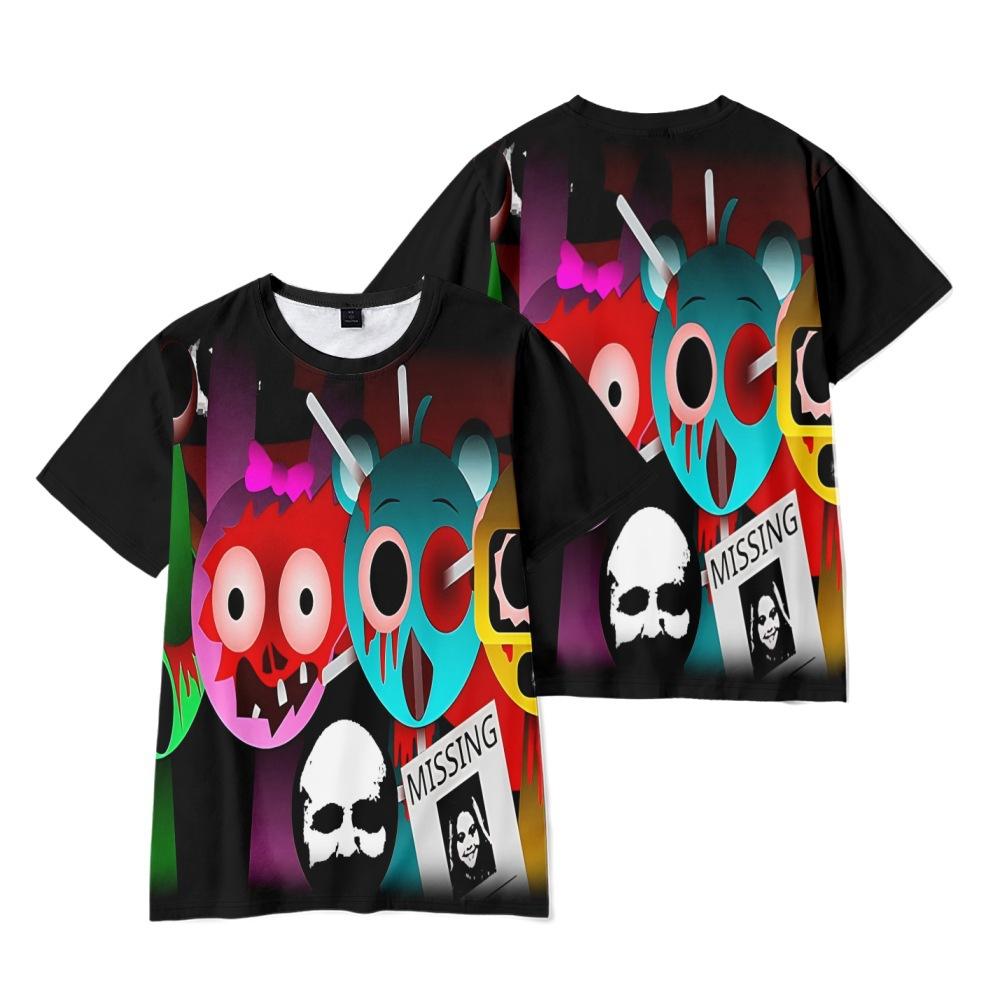 

Sprunki футболка для мужчин и женщин летняя одежда фитнес O-образный вырез аниме мужская футболка для мужчин большие размеры новые мужские футболки топы XXS розовый