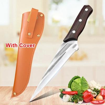 Barbecue Knife Slicing Meat Fruit Fish Filleting Utility Knife Kitchen Knives Wood Handle Forged Blade Chef Cooking Boning Knife