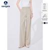 Navigare Women's Cinched Waist Wide-Leg Straight Pants