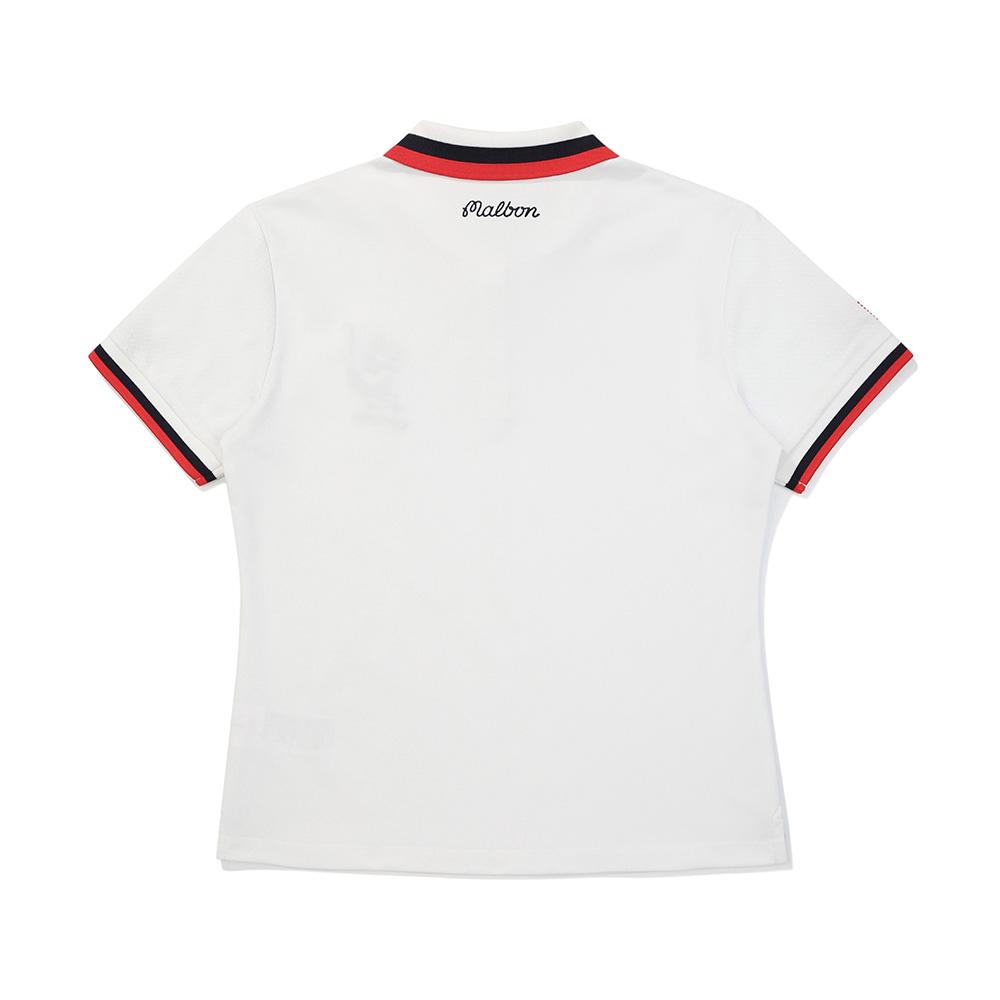 MALBON GOLF Bold Stripe T-Shirt White (Woman)