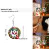 Acrylic Snowman Christmas Earrings With Silver Needle For Seasonal Gift Present