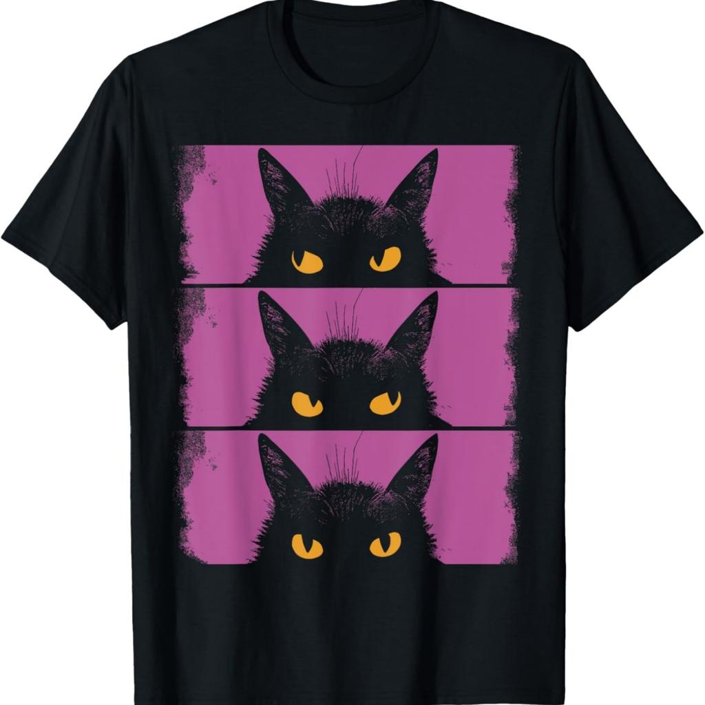 Amante de Gatos, Gatinho Preto Mal-Humorado, Mãe de Gato, Pai de Gato Camiseta para Homens Mulheres Meninas Crianças(2)