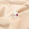 Pink Tourmaline Gemstone Sterling Silver Statement Unique Cocktail Ring Jewelry RR-51-13