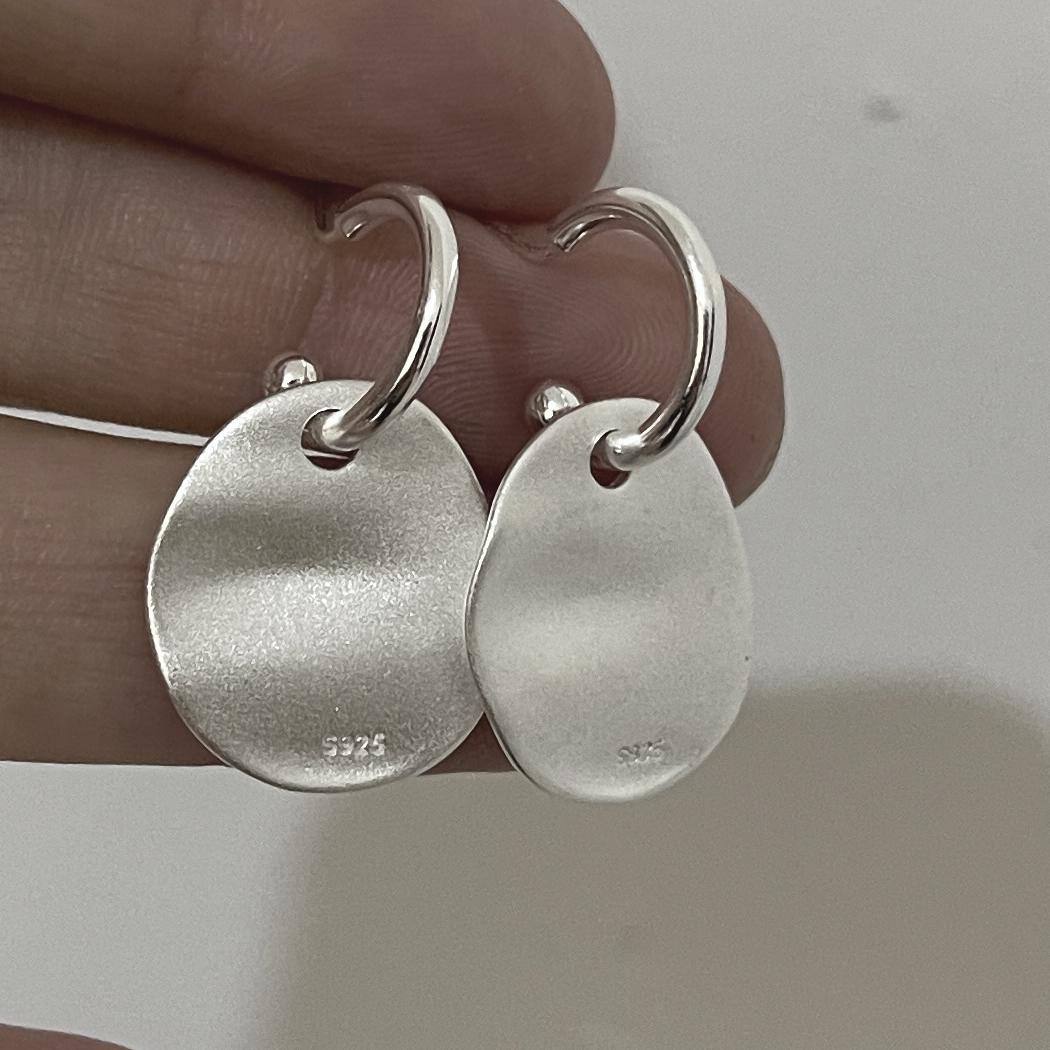 

925 Sterling Silver Earrings For Women Trendy Simple Circle Earring Jewelry Prevent Allergy Party Accessories