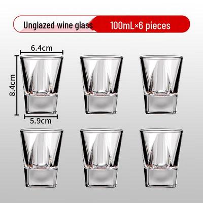 ZISIZ Luxuriöse Baijiu-Gläser mit quadratischem Boden, 6er-Set