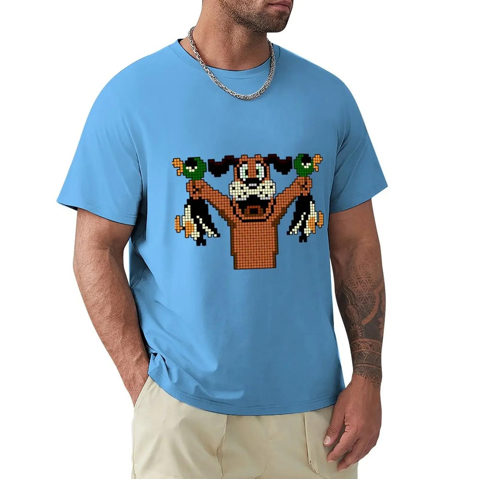 Duck Hunt  Video Game Dog TShirt boys whites hippie clothes sweat black tshirts for men S